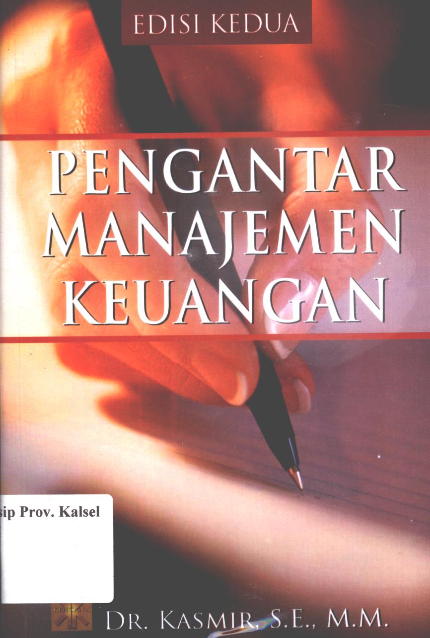 Cover Pengantar manajemen keuangan / Kasmir