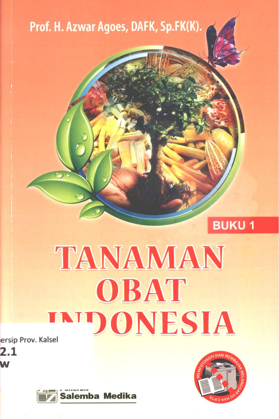 Cover Tanaman Obat Indonesia Buku 1 / Azwar Agoes