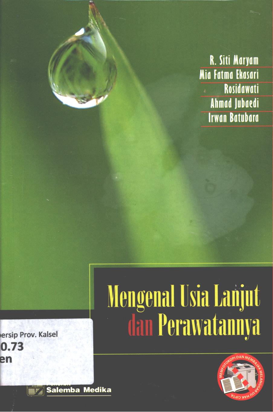 Cover Mengenal usia lanjut dan perawatannya / R. Siti Maryam, Mia Fatma Ekasari, Rosidawati, Ahmad Jubaedi, Irwan Batubara