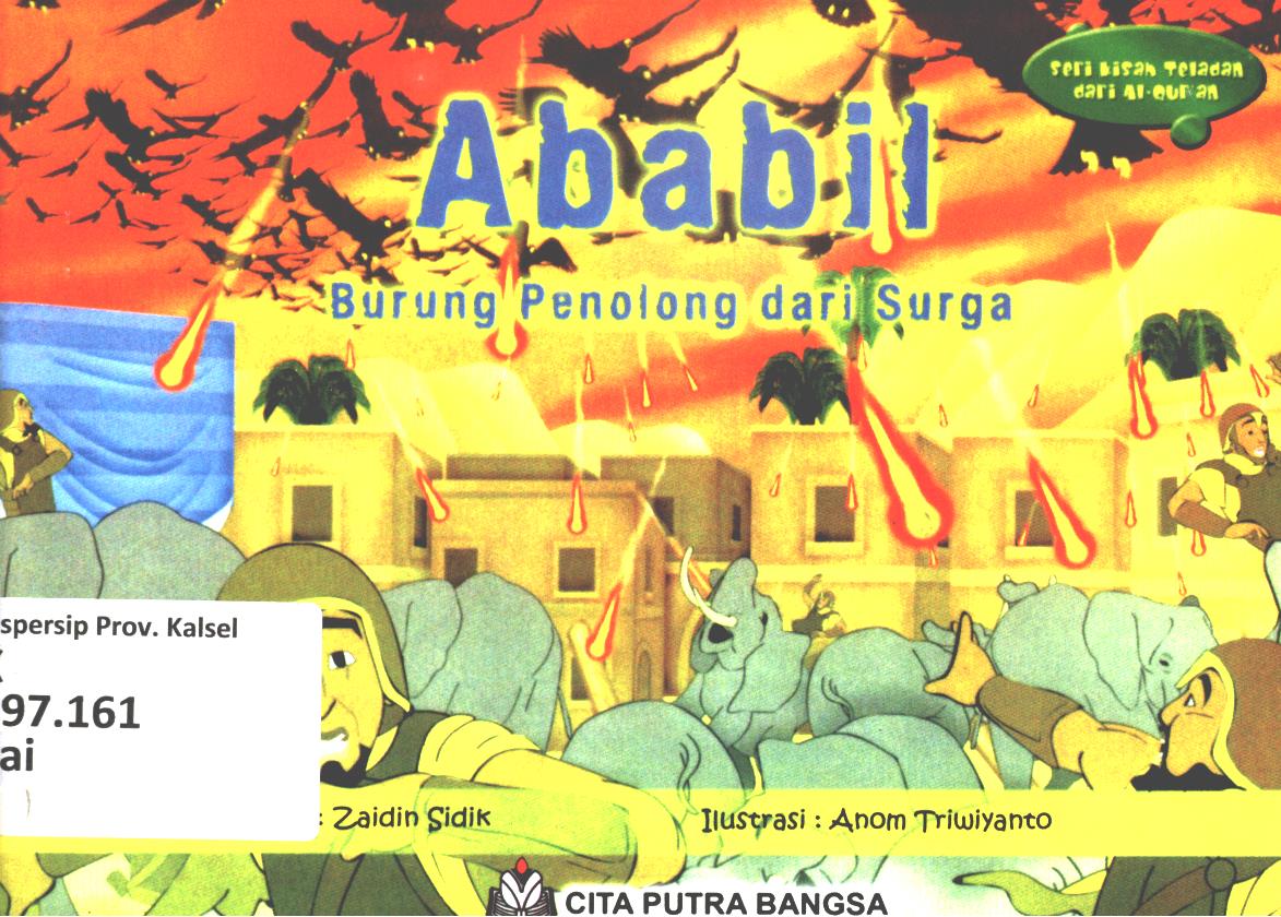 Cover Ababil :  Burung penolong dari surga / Zaidin Sidik