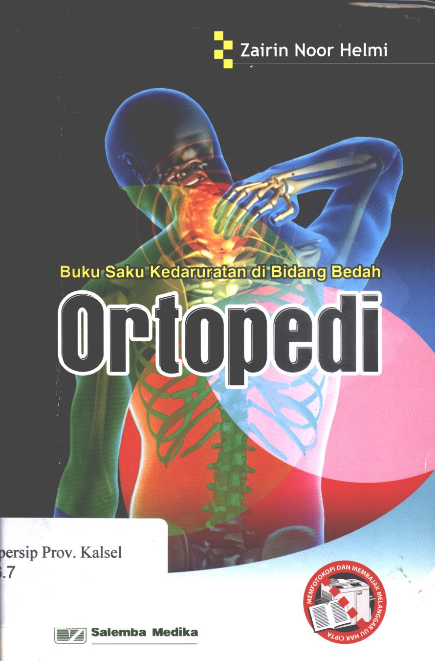 Cover Buku saku kedaruratan di bidang bedah ortopedi / Zairin Noor Helmi