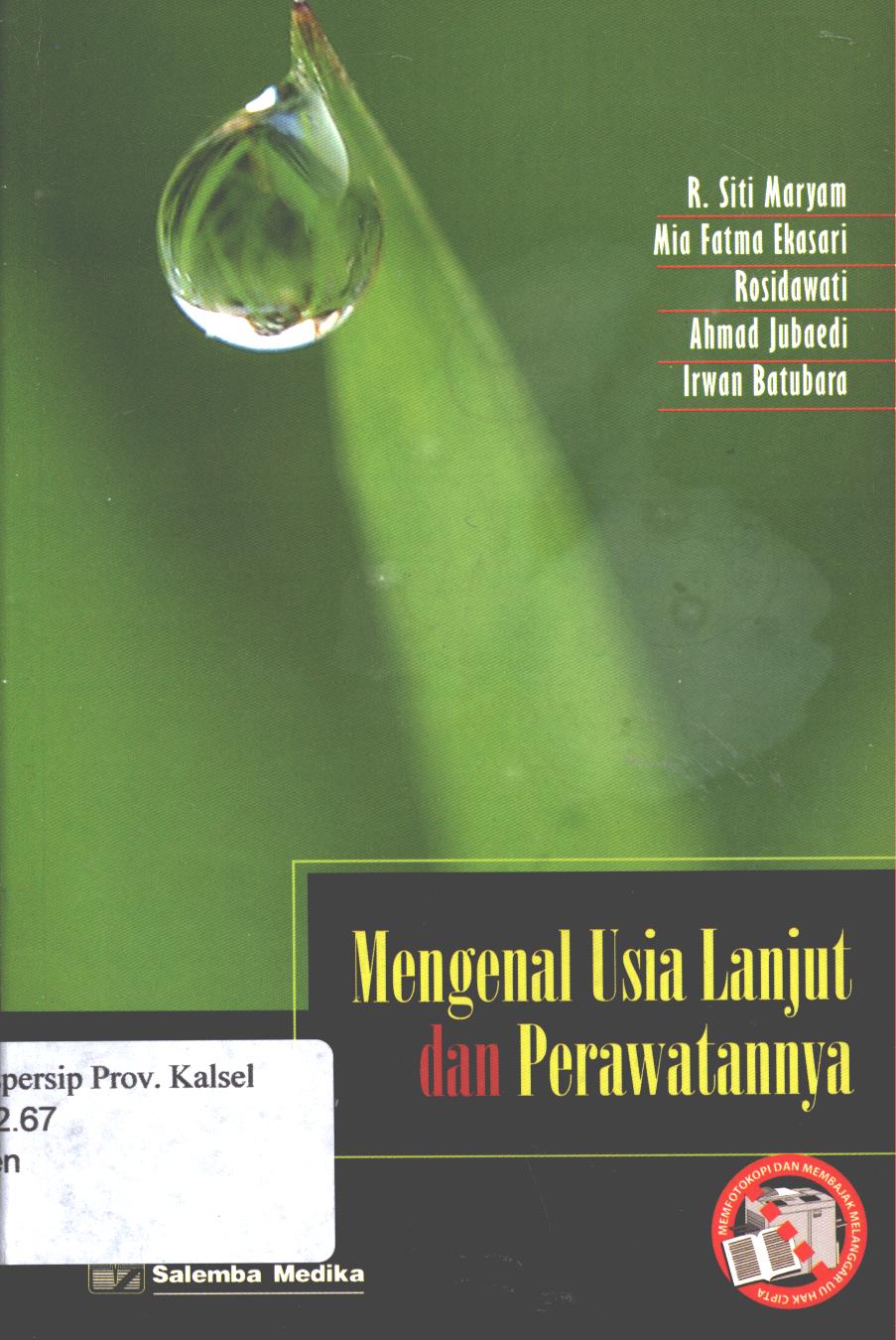 Cover Mengenal usia lanjut dan perawatannya / R. Siti Maryam, Mia Fatma Ekasari, Rosidawati, Ahmad Jubaedi, Irwan Batubara