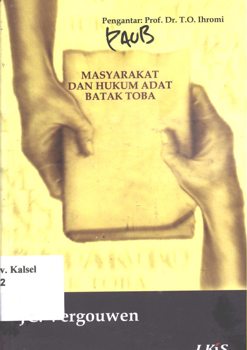 Cover Masyarakat dan hukum adat Batak Toba / J.C. Vergouwen ; editor, Fuad Mustafid