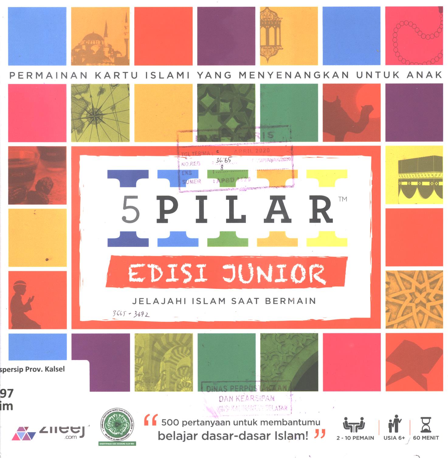 Cover 5 pilar edisi Junior :  Jelajahi Islam saat bermain (500 pertanyaan untuk membantumu belajar dasar-dasar Islam
