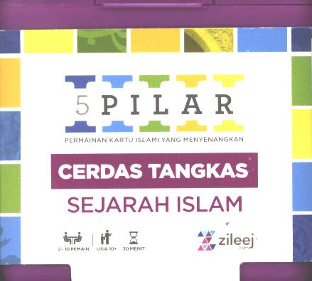 Cover 5 pilar permainan kartu Islami yang menyenangkan :  Cerdas tangkas edisi Sejarah Islam