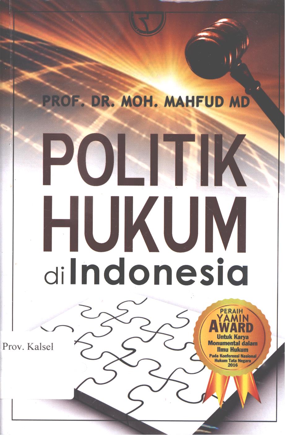 Cover Politik hukum di Indonesia / Mahfud MD