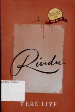Cover Rindu / Tere Liye, ; Editor: Andriyati