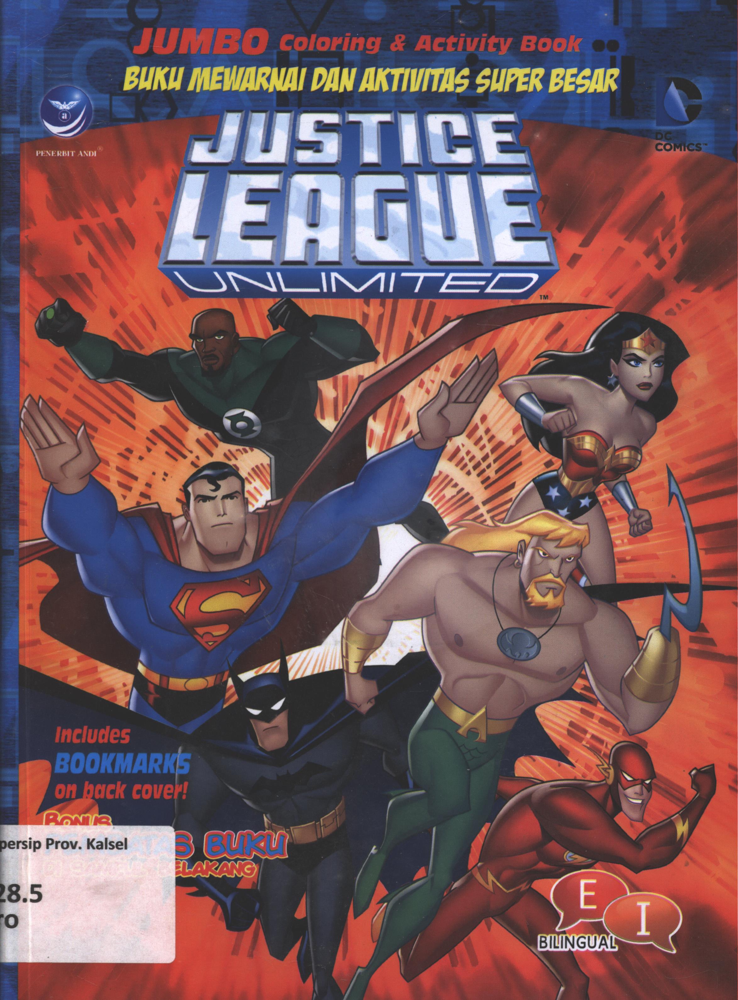 Cover Justice league unlimited - Buku mewarnai dan aktivitas super besar / Warner Bros