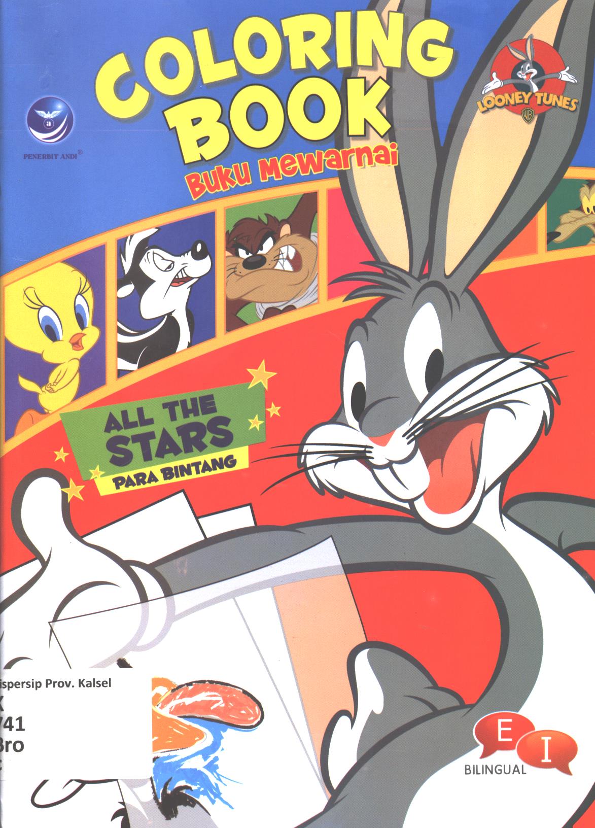 Cover Coloring Book buku mewarnai - Para bintang / Warner Bros