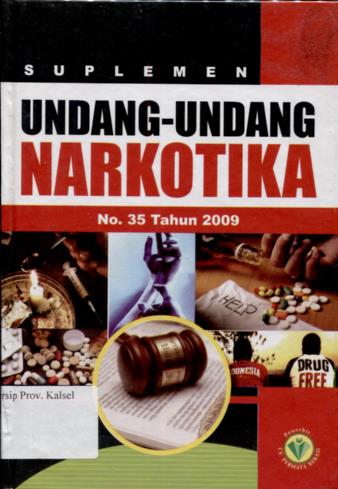 Cover Suplemen Undang-undang Narkotika / Buku Suplemen Undang-undang Narkotika