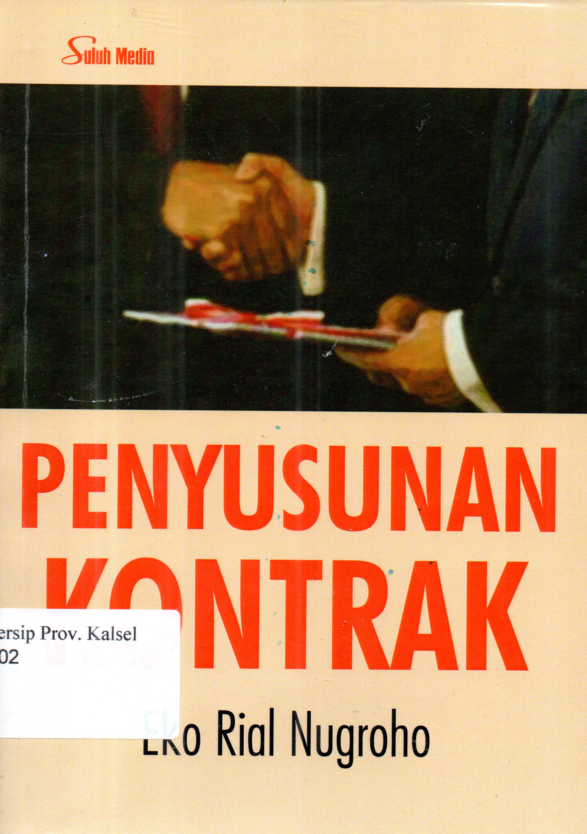 Cover Penyusunan kontrak / Eko Rial Nugroho;