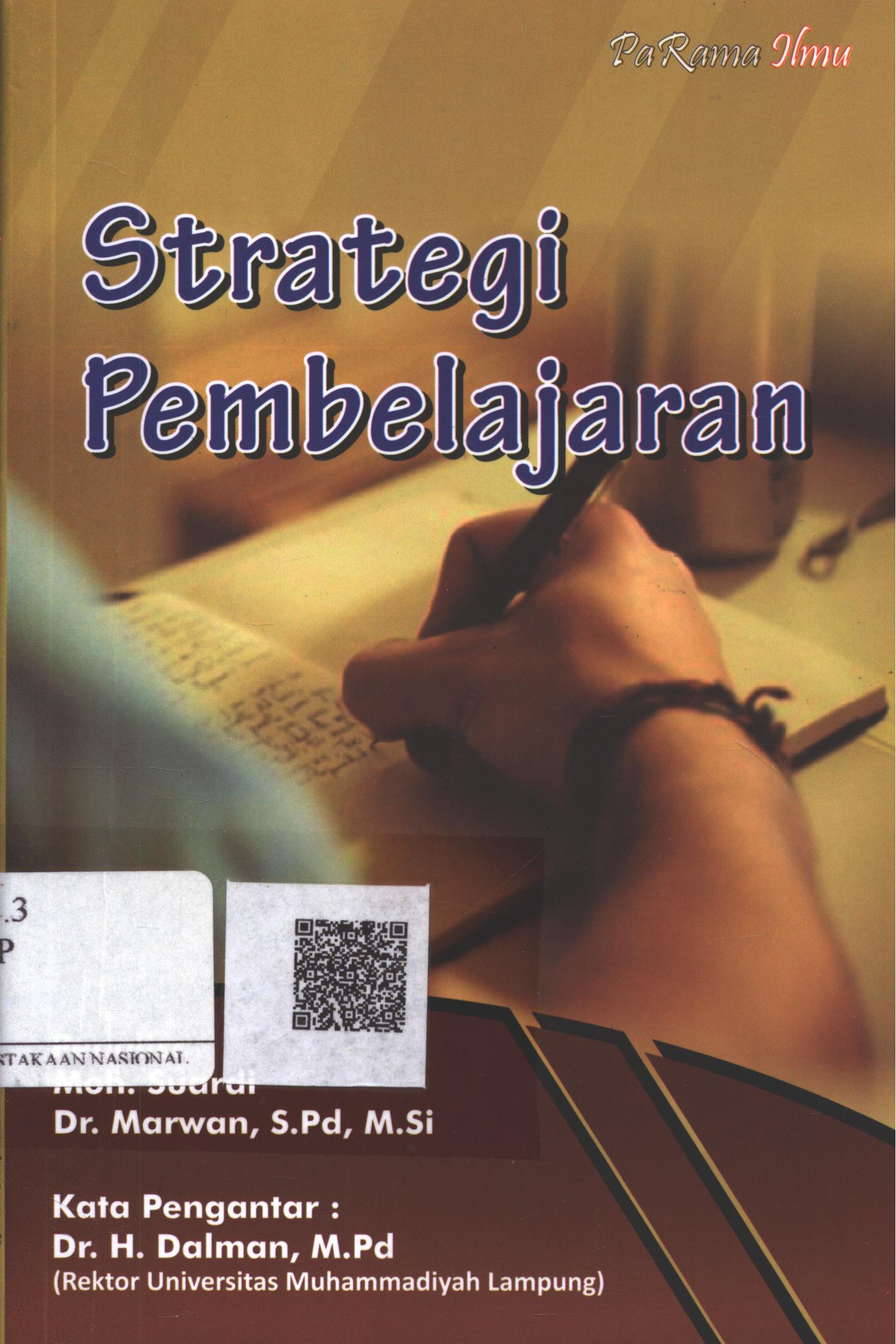 Cover Strategi Pembelajaran / Moh. Suardi, Dr. Marwan, S.Pd., M.Si.