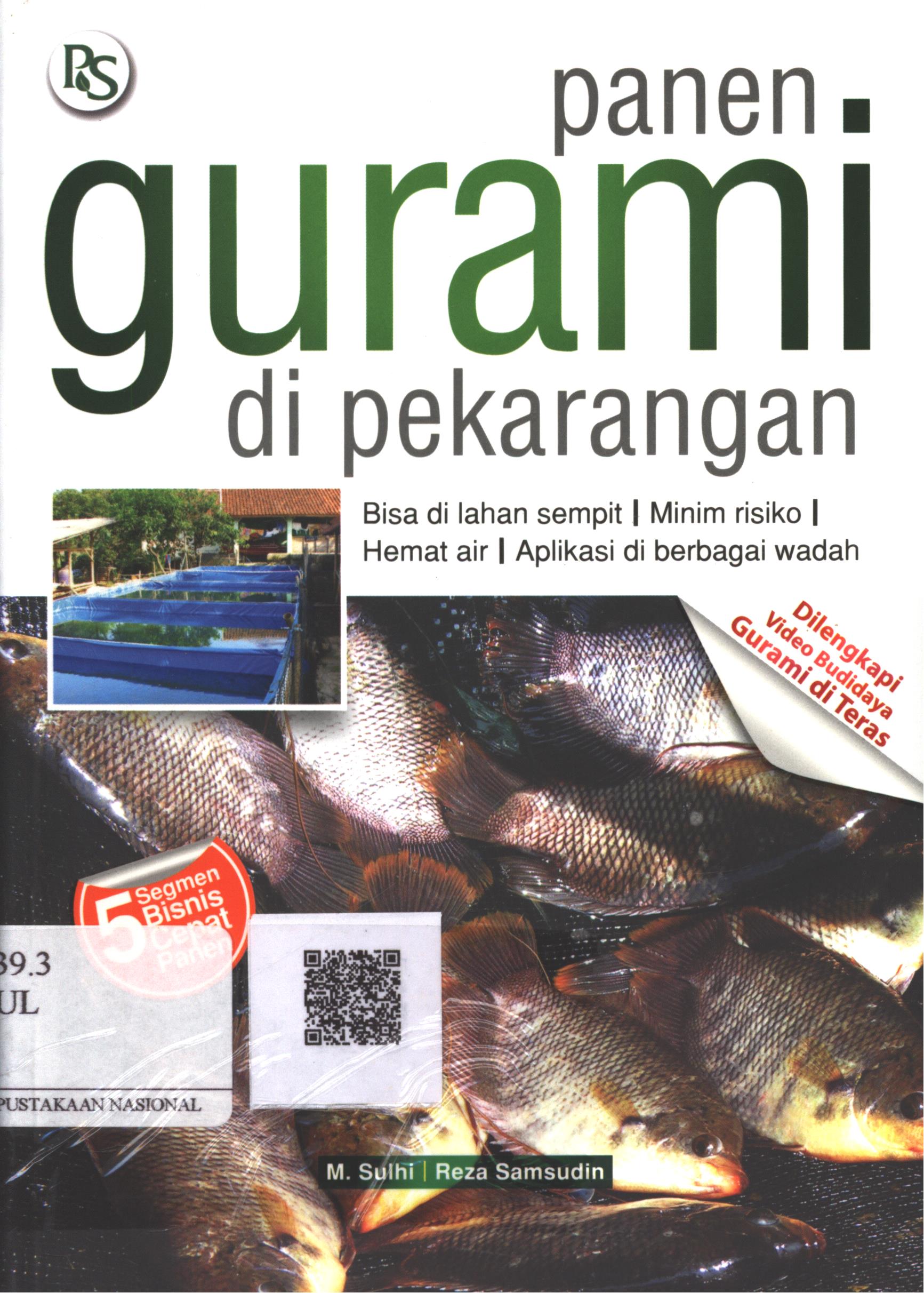 Cover Panen gurami di pekarangan / M. Sulhi, Reza Samsuddin ; Editor : B. Prasetya W.