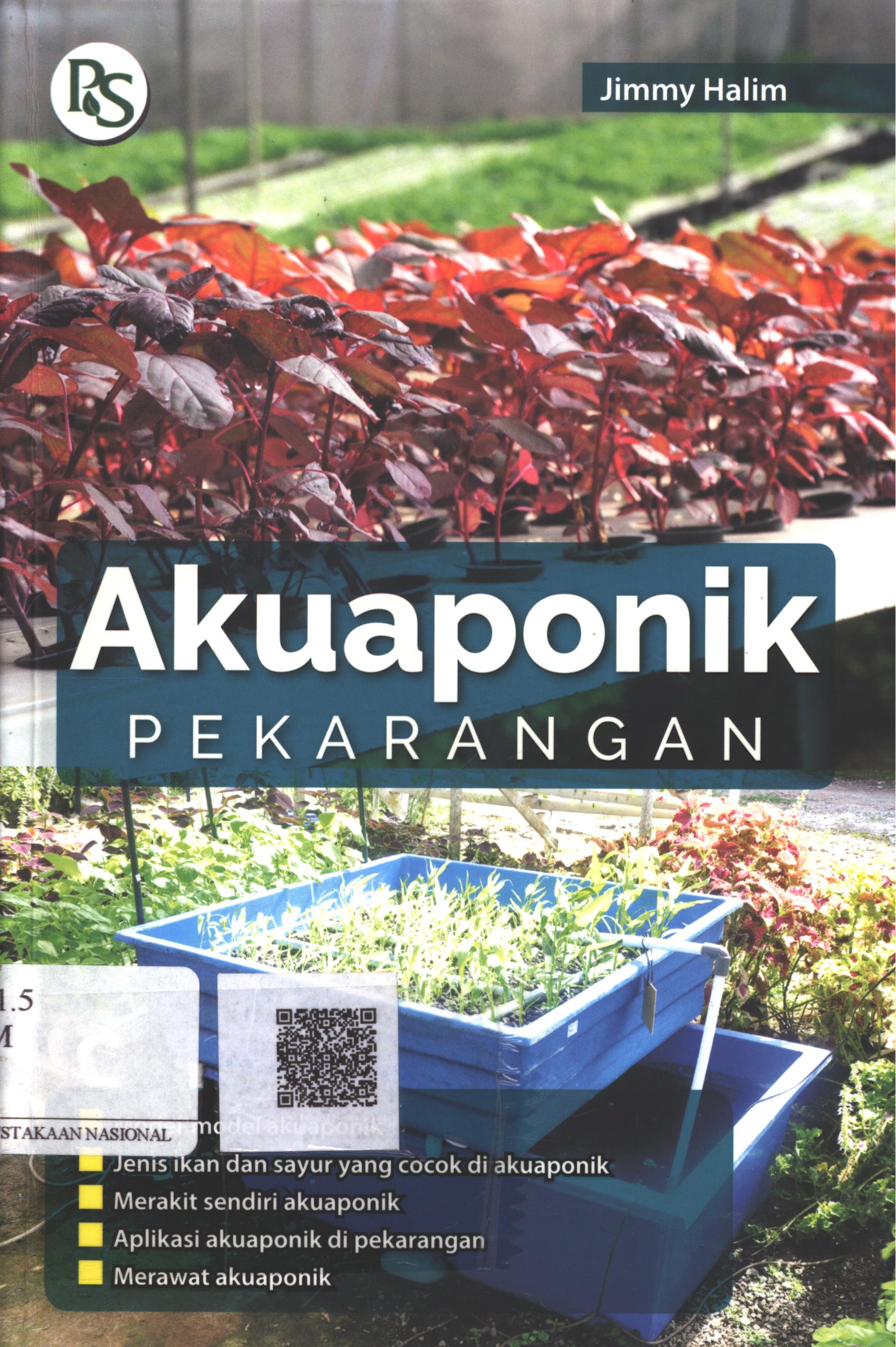 Cover Akuaponik pekarangan / Jimmy Halim ; Editor : Febriani Ai Nurrohmah