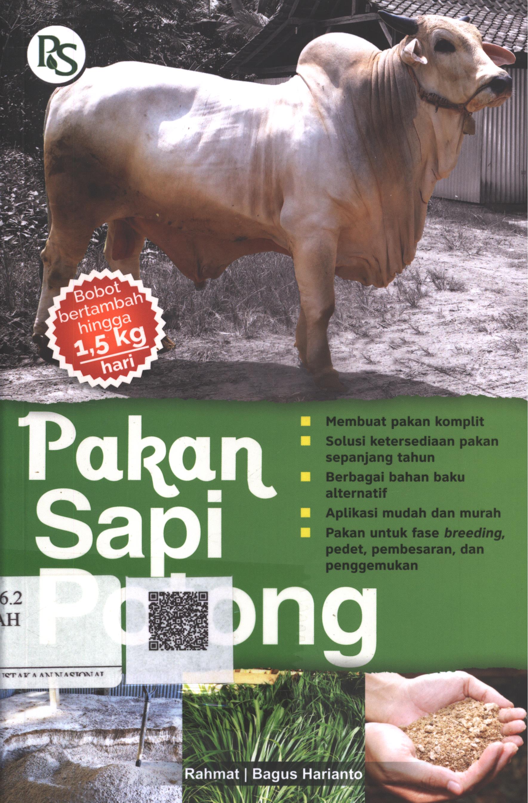Cover Pakan Sapi Potong / Rahmat, Bagus Harianto ; Editor : B. Prasetya W.