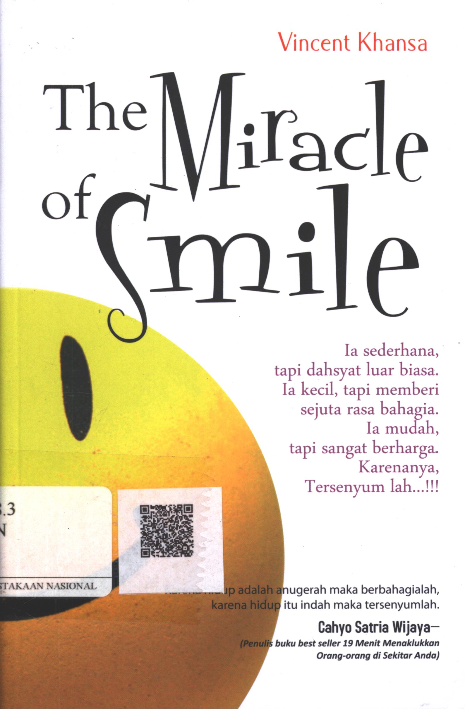 Cover The Miracle of Smile / Vincent Khansa; Editor : Redaksi Second Hope
