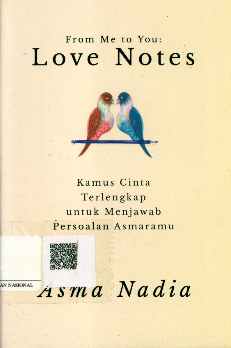 Cover From Me to You :  love notes / Asma Nadia ; Editor : Andriyati