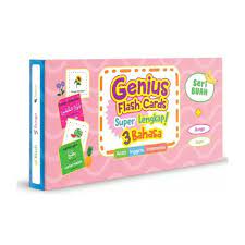 Cover Genius Flash Cards Super Lengkap! 3 Bahasa (Arab - Inggris - Indonesia) Seri Buah / Noor H. Dee