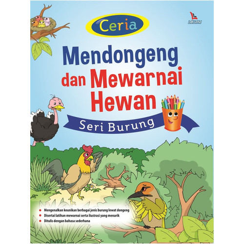 Cover Mendongeng dan Mewarnai Hewan :  Seri Burung / Thifa