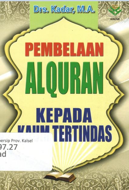 Cover Pembelaan Al quran Kepada Kaum Tertindas / Kadar