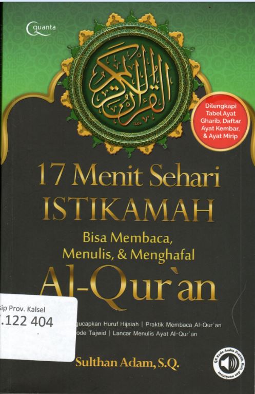 Cover 17 Menit Sehari Istikamah Bisa Membaca, Menulis,& Menghafal Al-Qur'an / Sulthan Adam