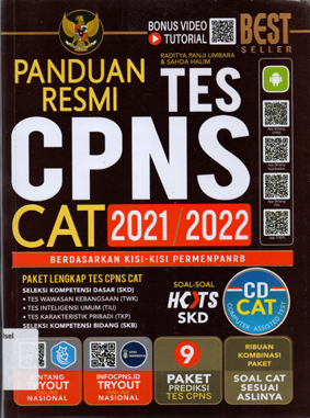 Cover Panduan Resmi Tes CPNS CAT 2021/2022 / Raditya Panji Umbara ; penyunting, Tim Redaksi Bintang Wahyu