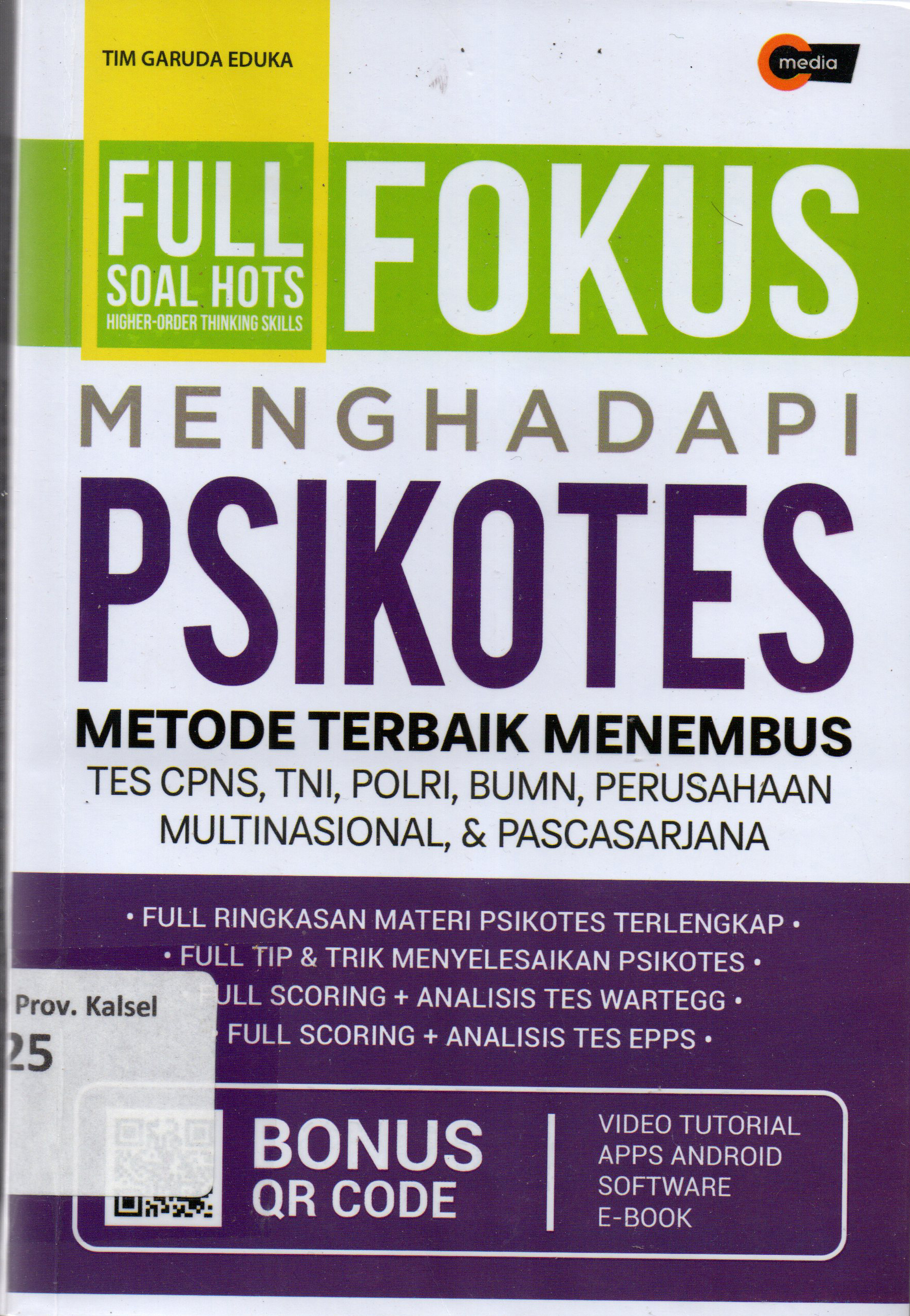 Cover Fokus Menghadapi Psikotes / Tim Garuda Eduka ; penyunting, Eka
