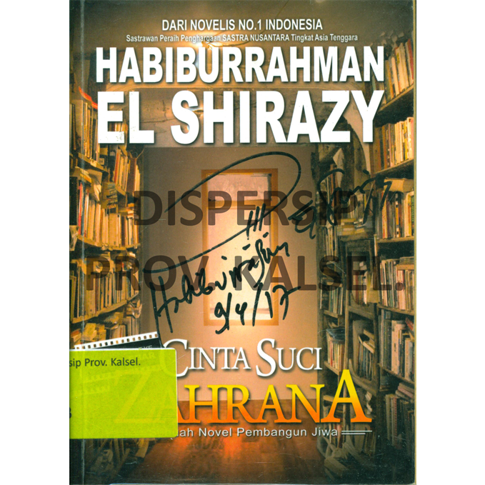 Cover Cinta Suci Zahrana / Habiburrahman El Shirazy ; Editor, Triana