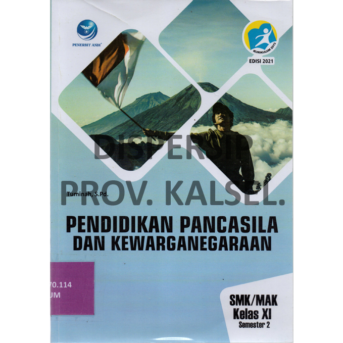 Cover Pendidikan Pancasila dan Kewarganegaraan SMK/MAK Kelas XI Semester 2